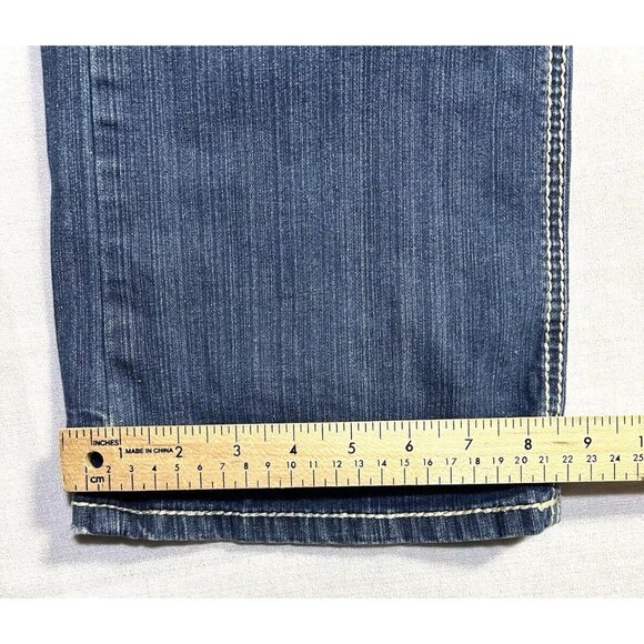 adikto womens jeans size 6 29x34 Good Condition Teen Adult Embroidered Pockets. - Picture 9 of 16